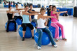 People at a pilates class 