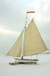 Ice sailing on the Gouwzee in the Netherlands