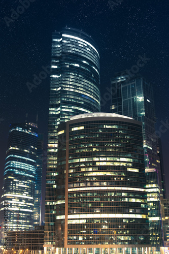 Photo: skyscrapers at night skyscrapers at night