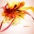 Red abstract vector