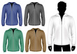 Vector. Hooded sweatshirt with zipper design template.