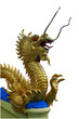 Golden dragon statue