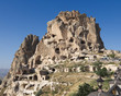 Uchisar Castle in Cappadocia, Turkey