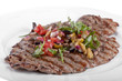 meat on a white plate meat on a white plate