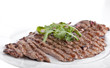 meat on a white plate meat on a white plate
