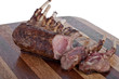 meat and sauce on a cutting bard meat and sauce on a cutting bard