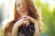 Young woman photographer