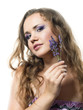 girl with lavender girl with lavender
