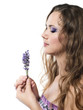 girl with lavender girl with lavender