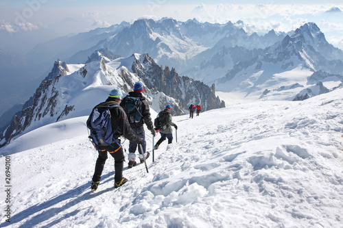 Foto: Alpinistes au Mont Blanc Alpinistes au Mont Blanc