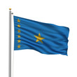 Flag of Republic of the Congo (Leopoldville) over white