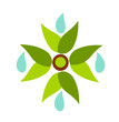 Leaf motive with drops Leaf motive with drops