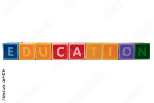 Photo: education in toy block letters education in toy block letters