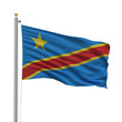 Flag of the Democratic Republic of the Congo over white