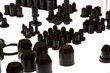 Many shapes of black industrial part made by rubber Many shapes of black industrial part made by rubber