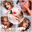 Beauty Collage red Points and Nails Beauty Collage red Points and Nails