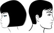 face man and girl