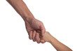 Two hands: man and child Two hands: man and child