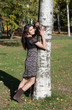The girl at a birch