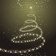 Christmas or New Year green tree from stars