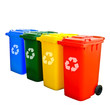 Colorful Recycle Bins Isolated