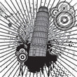 Vector artwork of Pisa tower