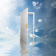 Door to new world. Hope, success, new way concepts Door to new world. Hope, success, new way concepts
