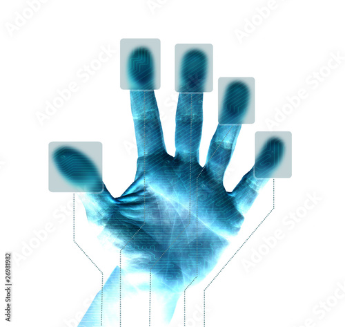 Photo: main accès sécurité empreinte digitale scan identification zo main accès sécurité empreinte digitale scan identification zo