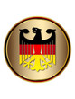 Vektor: Button in Schwarz/Rot/Gold mit Bundesadler Button in Schwarz/Rot/Gold mit Bundesadler