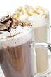 Hot chocolate and coffee beverages