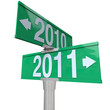 2010 Changing to 2011 - Two-Way Street Sign 2010 Changing to 2011 - Two-Way Street Sign