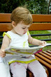 Child reads book