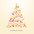 New year card 1, with tree, vector