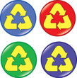 Vector of recycle button icon Vector of recycle button icon