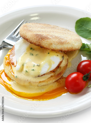 Photo: Eggs Benedict , Poached egg on toasted English muffin Eggs Benedict , Poached egg on toasted English muffin