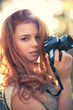 Young woman photographer