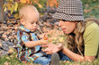 Photo: Mother and baby enjoys the fall weather Mother and baby enjoys the fall weather