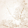 Vector: Vintage vector illustration with grape branch Vintage vector illustration with grape branch