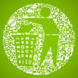 trash symbol made from little ecology icons