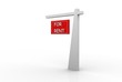 For Rent Real Estate Sign Isolated For Rent Real Estate Sign Isolated