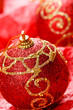 Red Christmas balls Red Christmas balls
