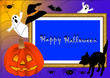 halloween photo frame. vector.