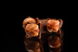 Cloves on black background