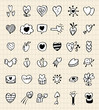 hand draw love element