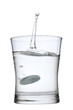 Aspirin in water splash Aspirin in water splash