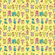 cute letters seamless pattern