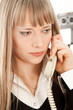Beautiful businesswoman calling by phone Beautiful businesswoman calling by phone