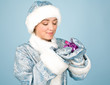 Beautiful girl with gift box Beautiful girl with gift box