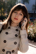 beauty woman with mobile phone