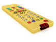 Golden universal remote control with colorful gems buttons Golden universal remote control with colorful gems buttons